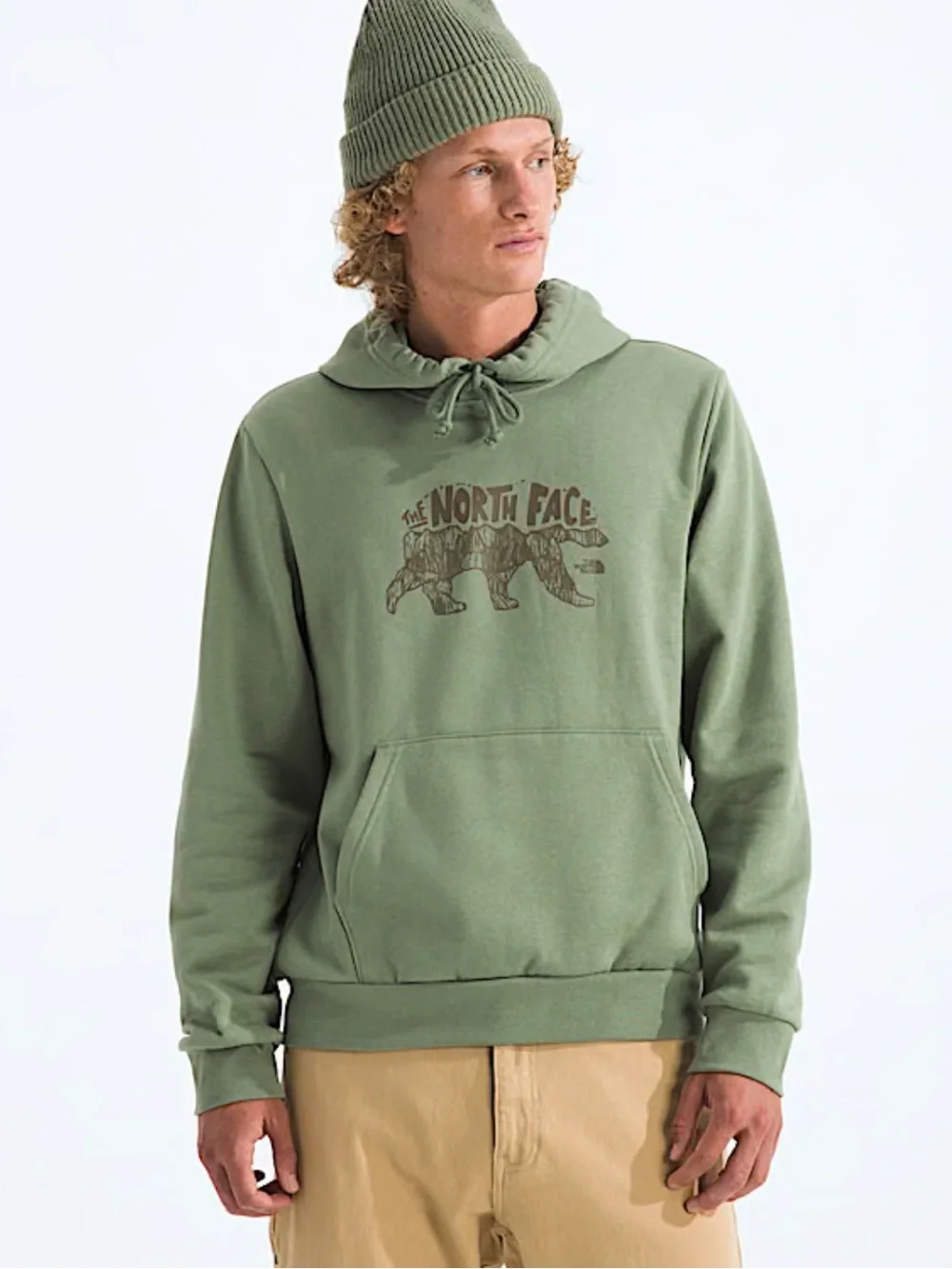 The North Face Mens Evolution TNF™ Bear Hoodie Graphic Sage Green Largr NWT soft